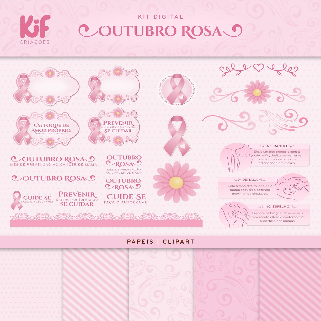 Kit Digital - Outubro Rosa - KIF