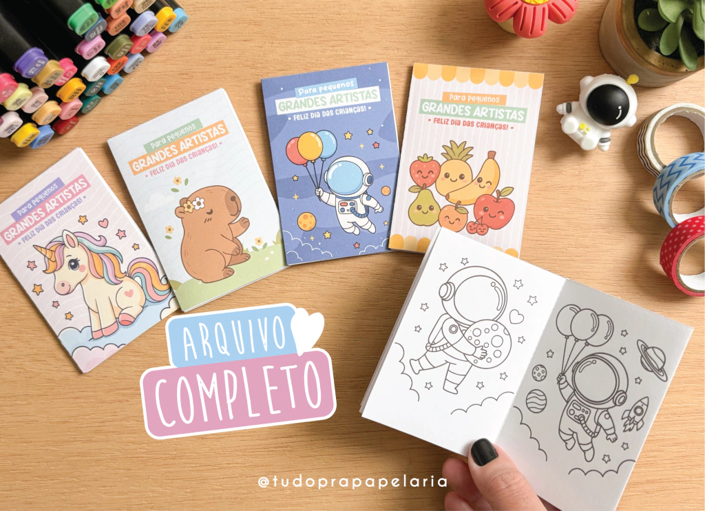 Mini Livro de Colorir – Dia das Crianças