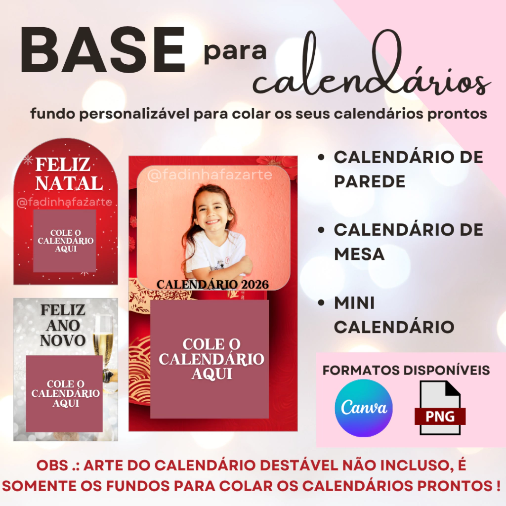 Molde Base para Calendários