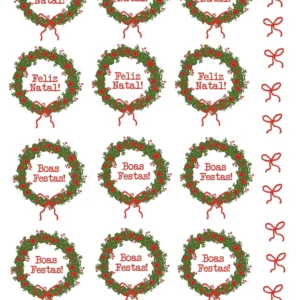 Natal 2025 parte 2 - Arquivo Digital DTF UV (A4) - CANECA BÁSICA