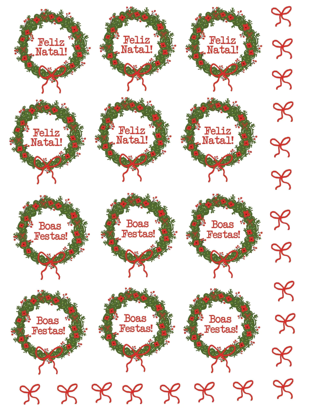 Natal 2025 parte 2 - Arquivo Digital DTF UV (A4) - CANECA BÁSICA