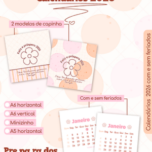 Calendários 2026 (Metamopaper)