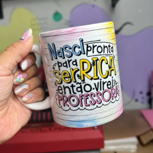 Professora Rica - Arte Caneca Abacaxi Sublimático