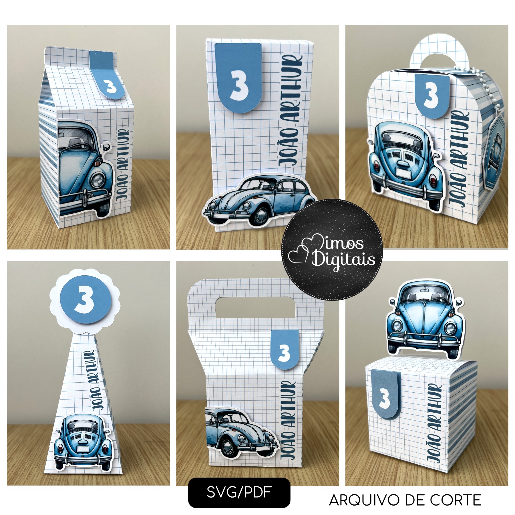 Fusca Azul – Kit Festa Pronta