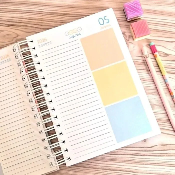 Agenda A5 – 2026 Miolos Datada e Permanente – 1DPP Floral Cute (Cute Corte) - Imagem 2
