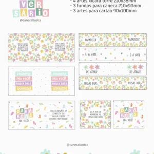 Arquivo Digital Sublimação Aniversário - Caneca Básica