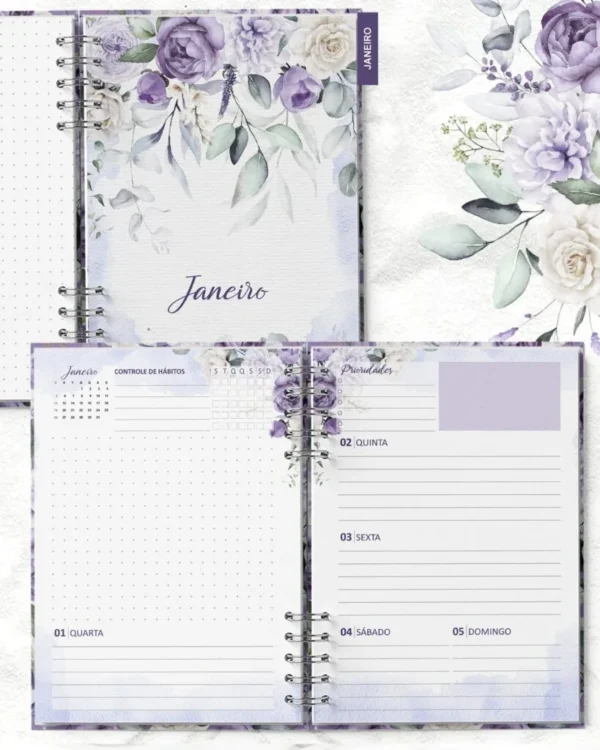 Planner 2026 Coleção Violeta (Bicho Papel) - Imagem 5
