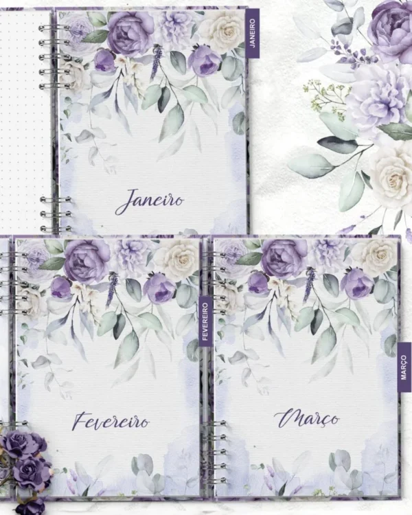 Planner 2026 Coleção Violeta (Bicho Papel)