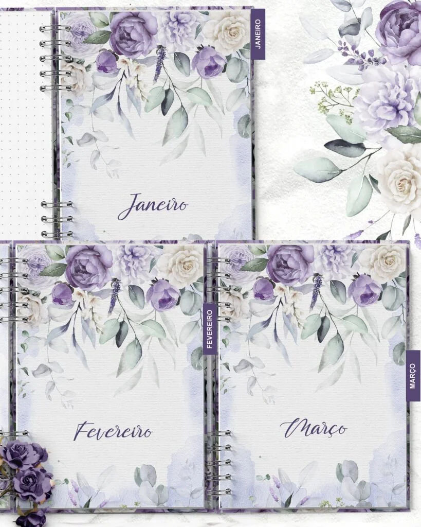 Planner 2026 Coleção Violeta (Bicho Papel)