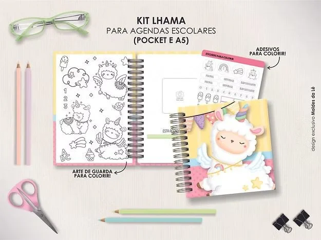 COMBO A5 – Agendas Escolares (Moldes da Lê) - Imagem 7