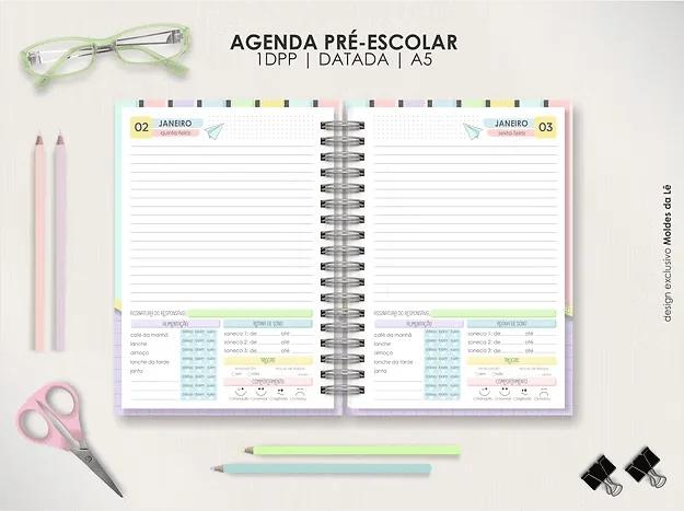 COMBO A5 – Agendas Escolares (Moldes da Lê) - Imagem 12