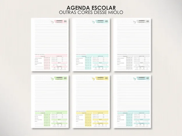COMBO A5 – Agendas Escolares (Moldes da Lê) - Imagem 11