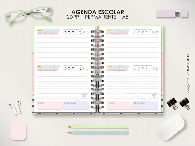 COMBO A5 – Agendas Escolares (Moldes da Lê) - Imagem 14