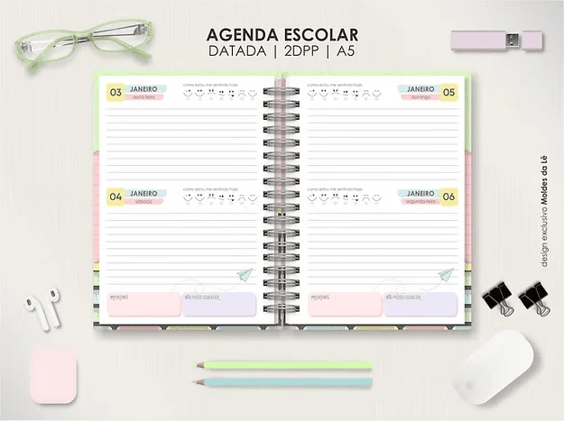 COMBO A5 – Agendas Escolares (Moldes da Lê) - Imagem 15