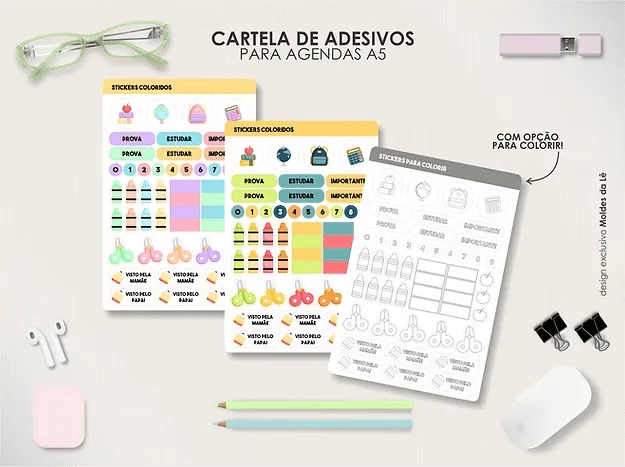 COMBO A5 – Agendas Escolares (Moldes da Lê) - Imagem 5