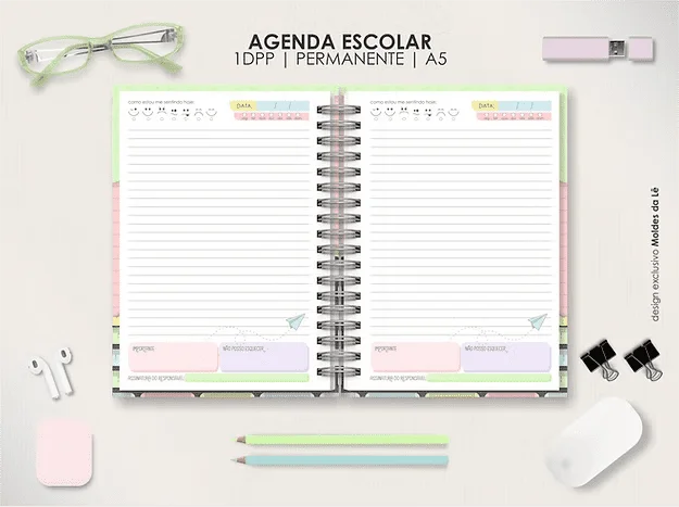 COMBO A5 – Agendas Escolares (Moldes da Lê) - Imagem 2