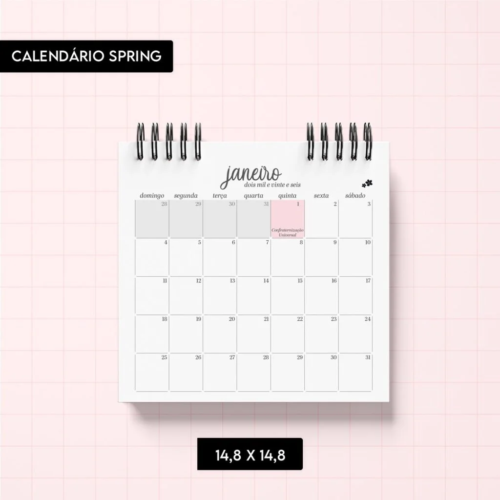 Calendário Spring 2026 (Trilha de Papel) - Imagem 3