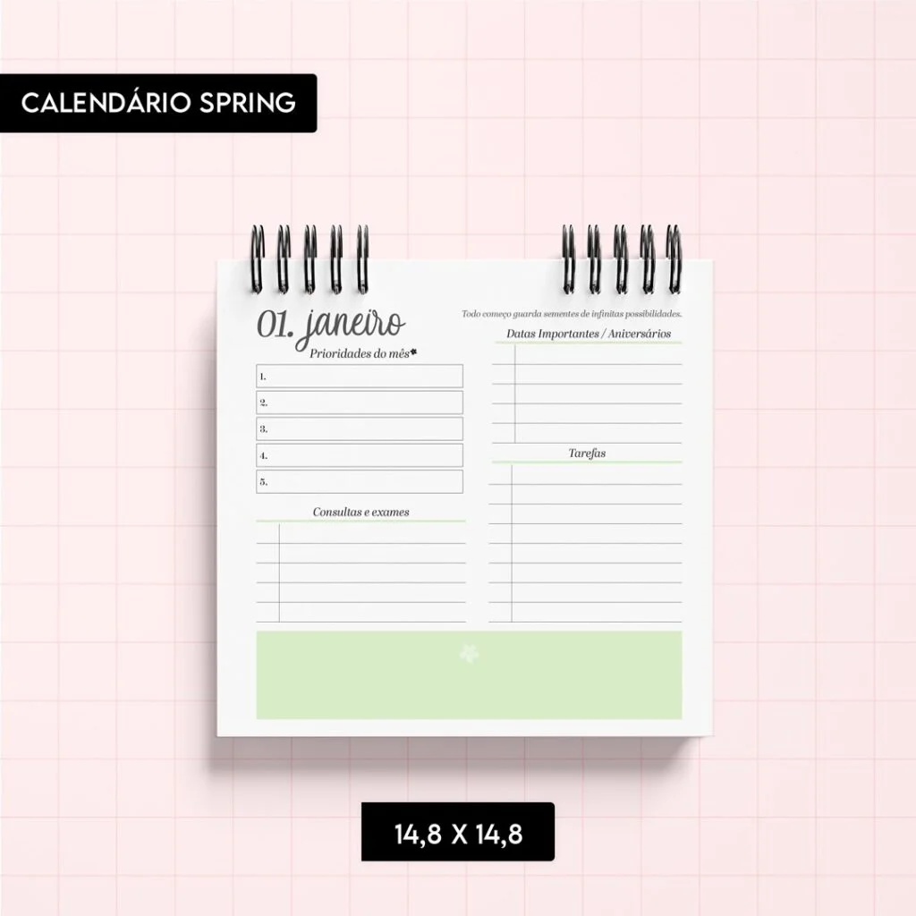 Calendário Spring 2026 (Trilha de Papel) - Imagem 11