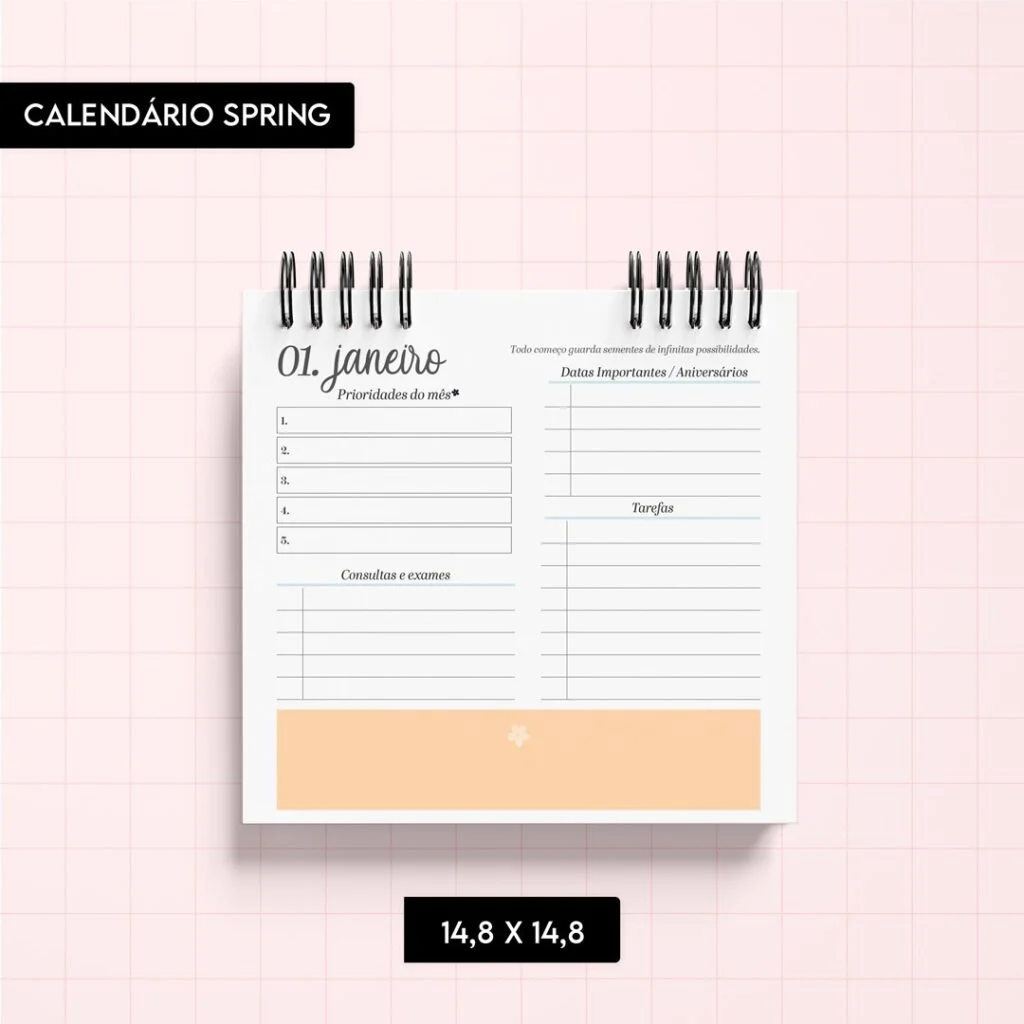 Calendário Spring 2026 (Trilha de Papel) - Imagem 6