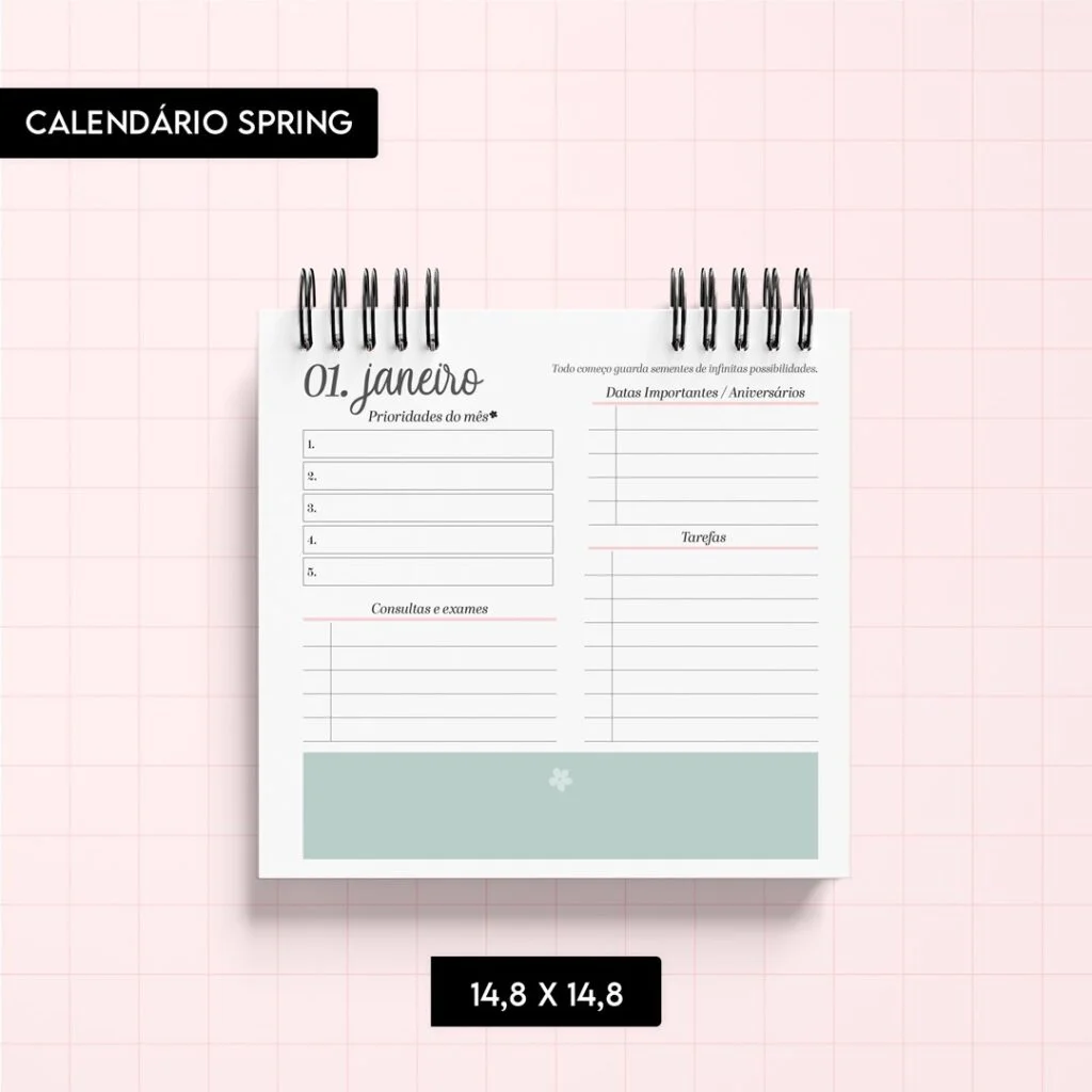 Calendário Spring 2026 (Trilha de Papel) - Imagem 10