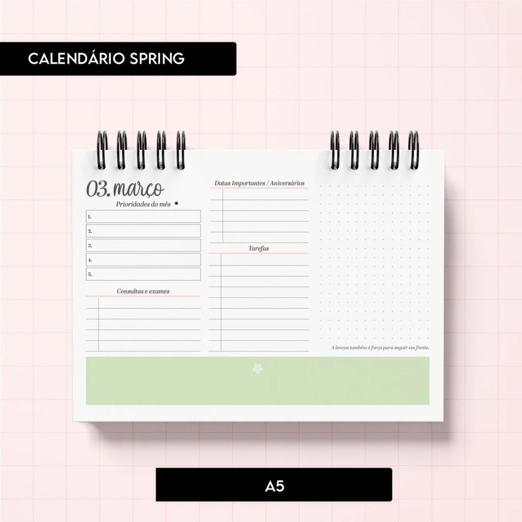 Calendário Spring 2026 (Trilha de Papel) - Imagem 13