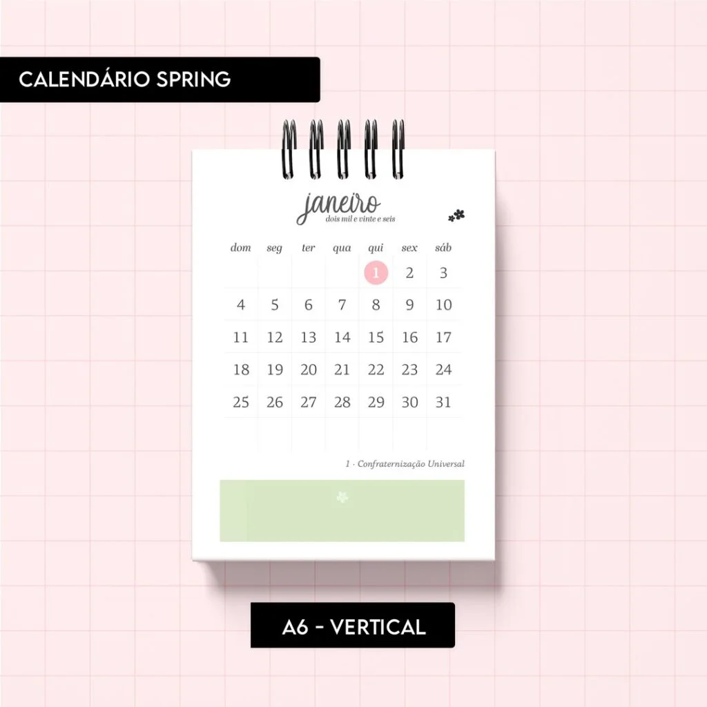Calendário Spring 2026 (Trilha de Papel) - Imagem 30