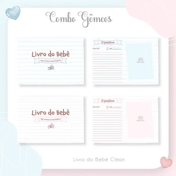 COMBO Gêmeos 10 Temas – MENINO/MENINA (Arquivos da Toke) - Imagem 5