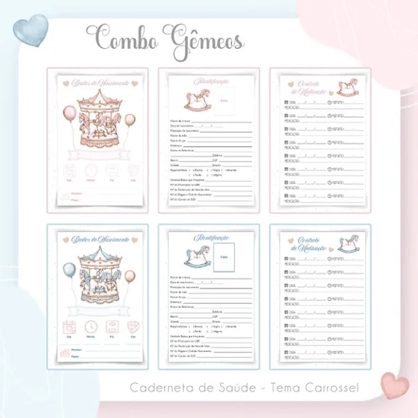 COMBO Gêmeos 10 Temas – MENINO/MENINA (Arquivos da Toke) - Imagem 14
