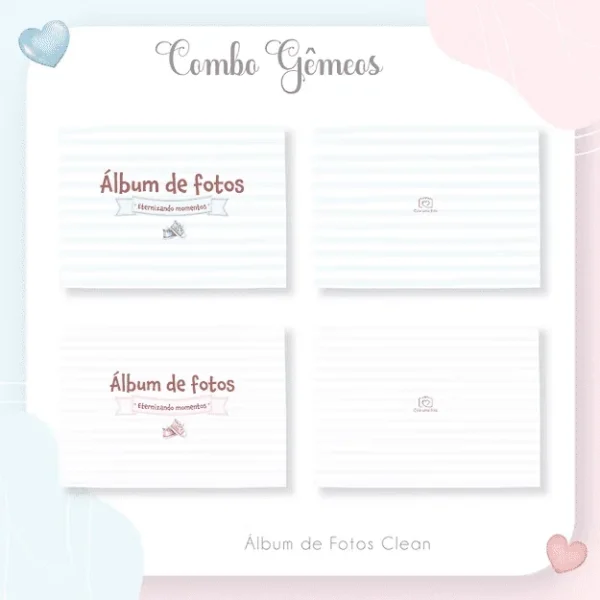 COMBO Gêmeos 10 Temas – MENINO/MENINA (Arquivos da Toke) - Imagem 11