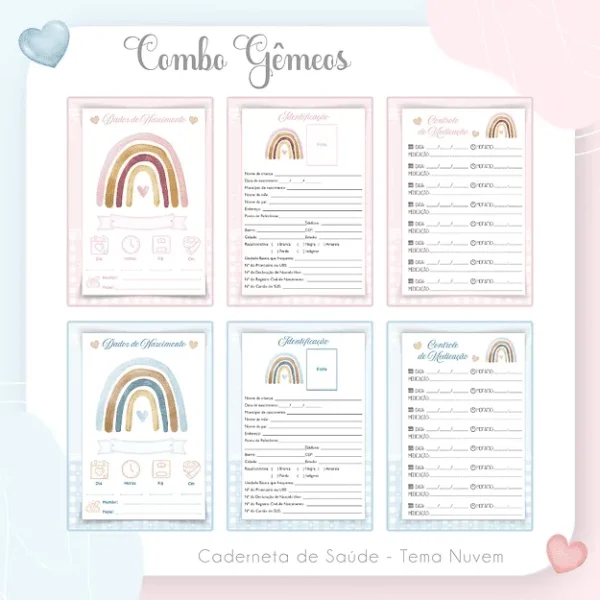 COMBO Gêmeos 10 Temas – MENINO/MENINA (Arquivos da Toke) - Imagem 10