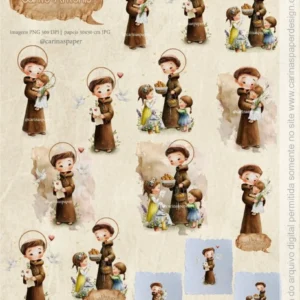 Kit Digital Ilustrações Viva Santo Antônio – Toninho (Carinas Paper)