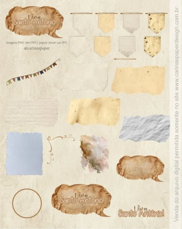 Kit Digital Ilustrações Viva Santo Antônio – Toninho (Carinas Paper) - Imagem 3