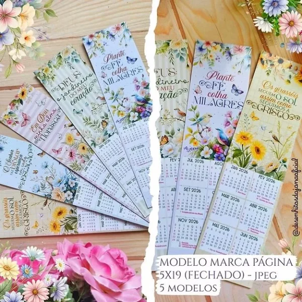 Calendários Cristãos Florais (Desenhitos da Jana) - Imagem 3
