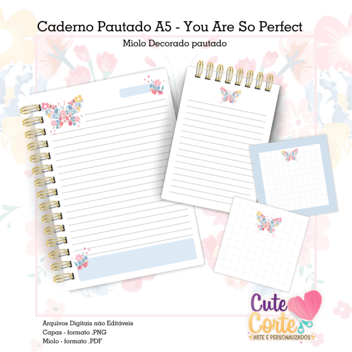 Caderno A5 + Bloquinho A6 – YOU ARE SO PERFECT - Imagem 3
