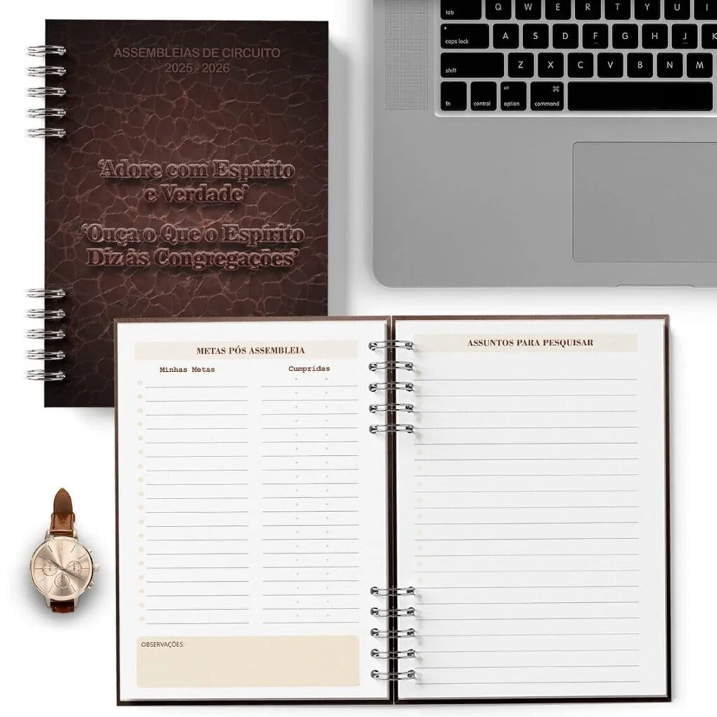 Caderno Assembleias Circuito 2025 e 2026 COM OS TEMAS MASCULINO (Bicho Papel) - Imagem 5
