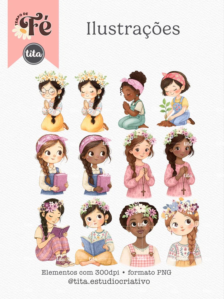 Tempo de Fé – Combo Ilustrações e Papéis (Tita) - Imagem 6