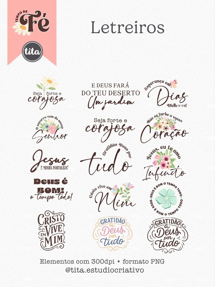 Tempo de Fé – Combo Ilustrações e Papéis (Tita) - Imagem 9