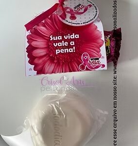 Porta bombom ou sabonete outubro rosa - Crisol