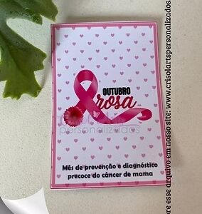 Tag retangular outubro rosa - Crisol
