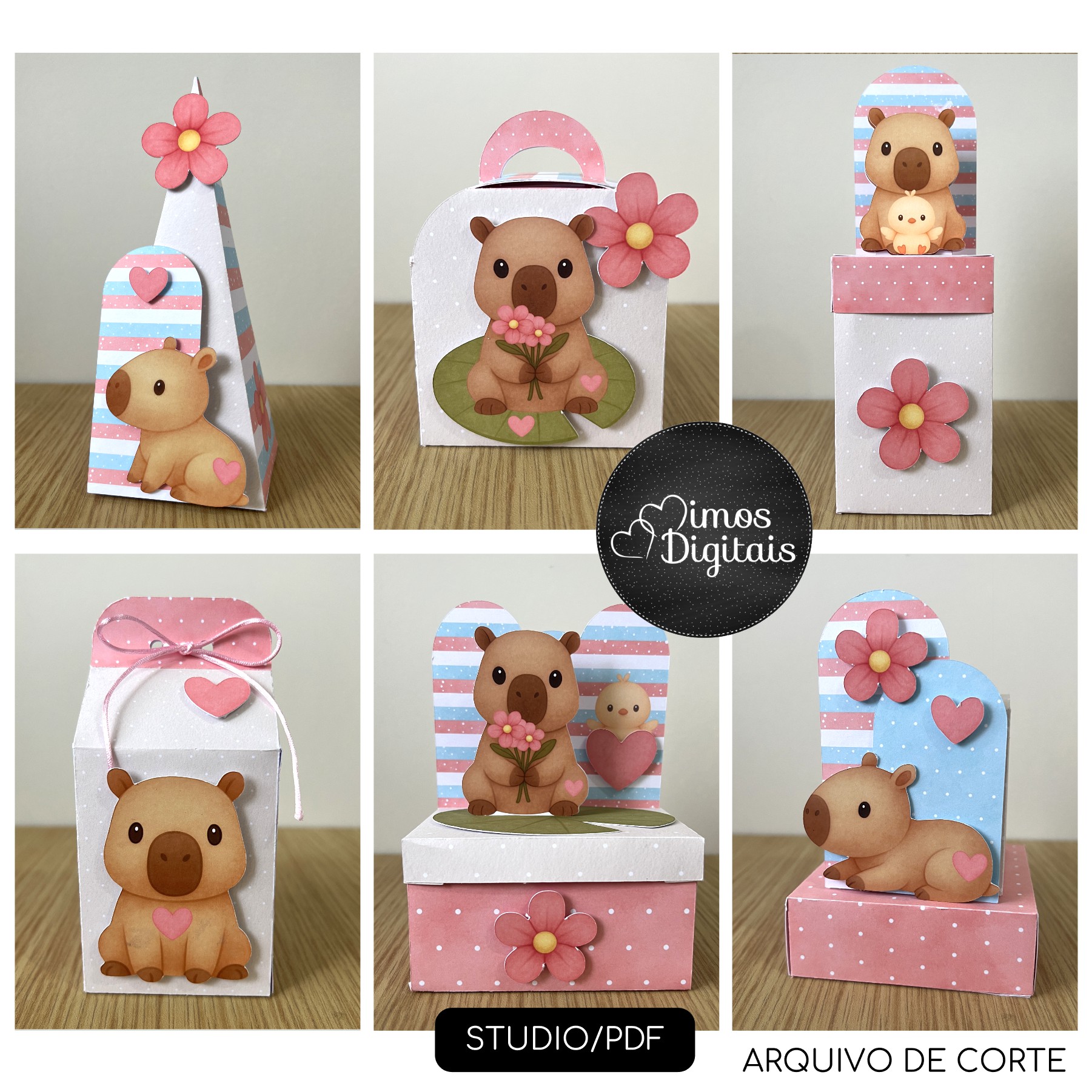 CAPIVARA AQUARELA - Kit Festa Pronta