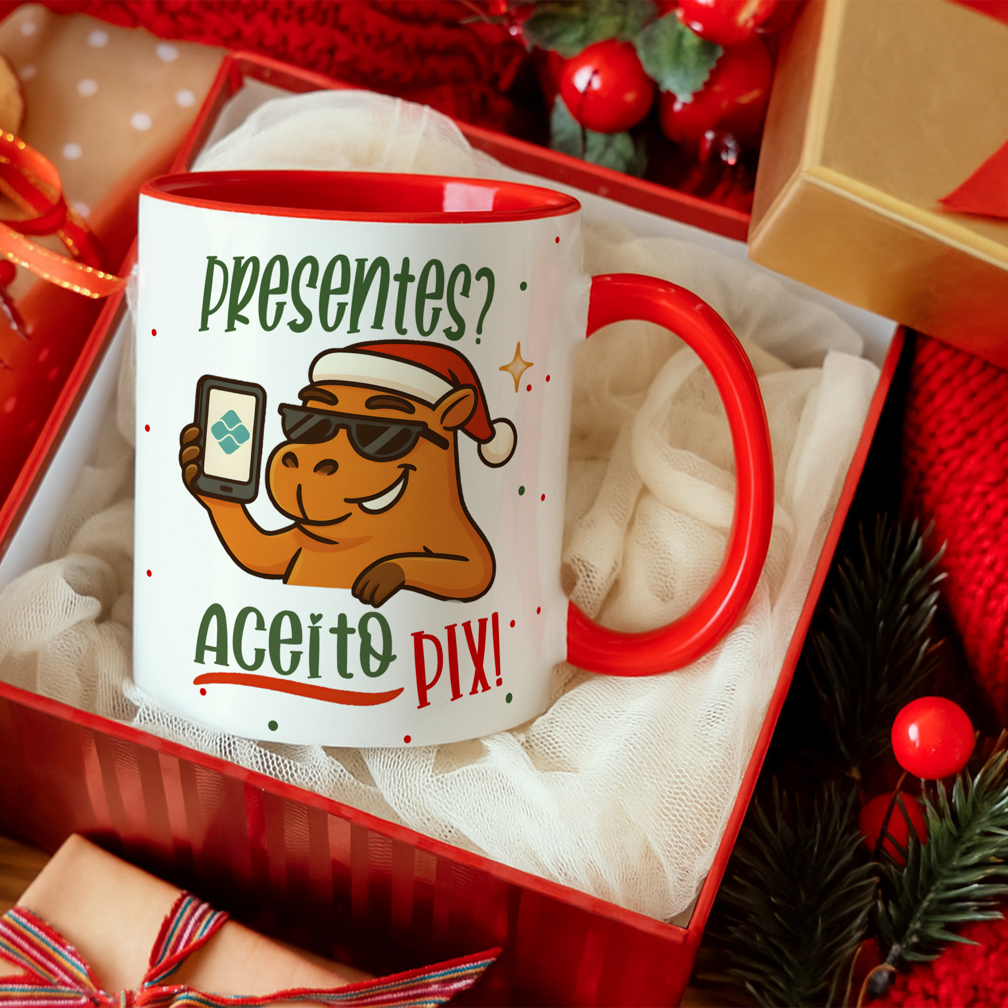 Capivara Natalina- Artes Caneca - Imagem 14