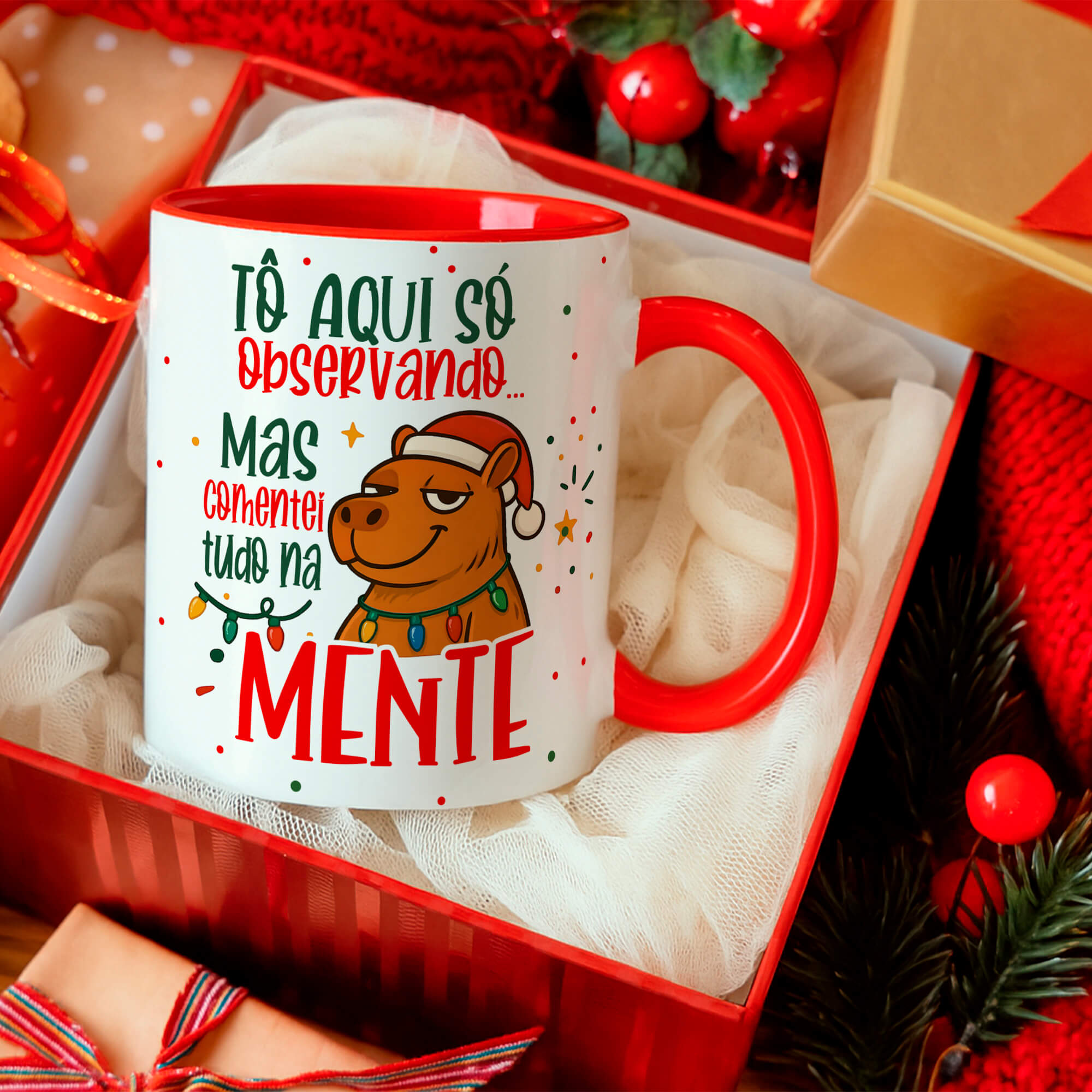 Capivara Natalina- Artes Caneca - Imagem 8