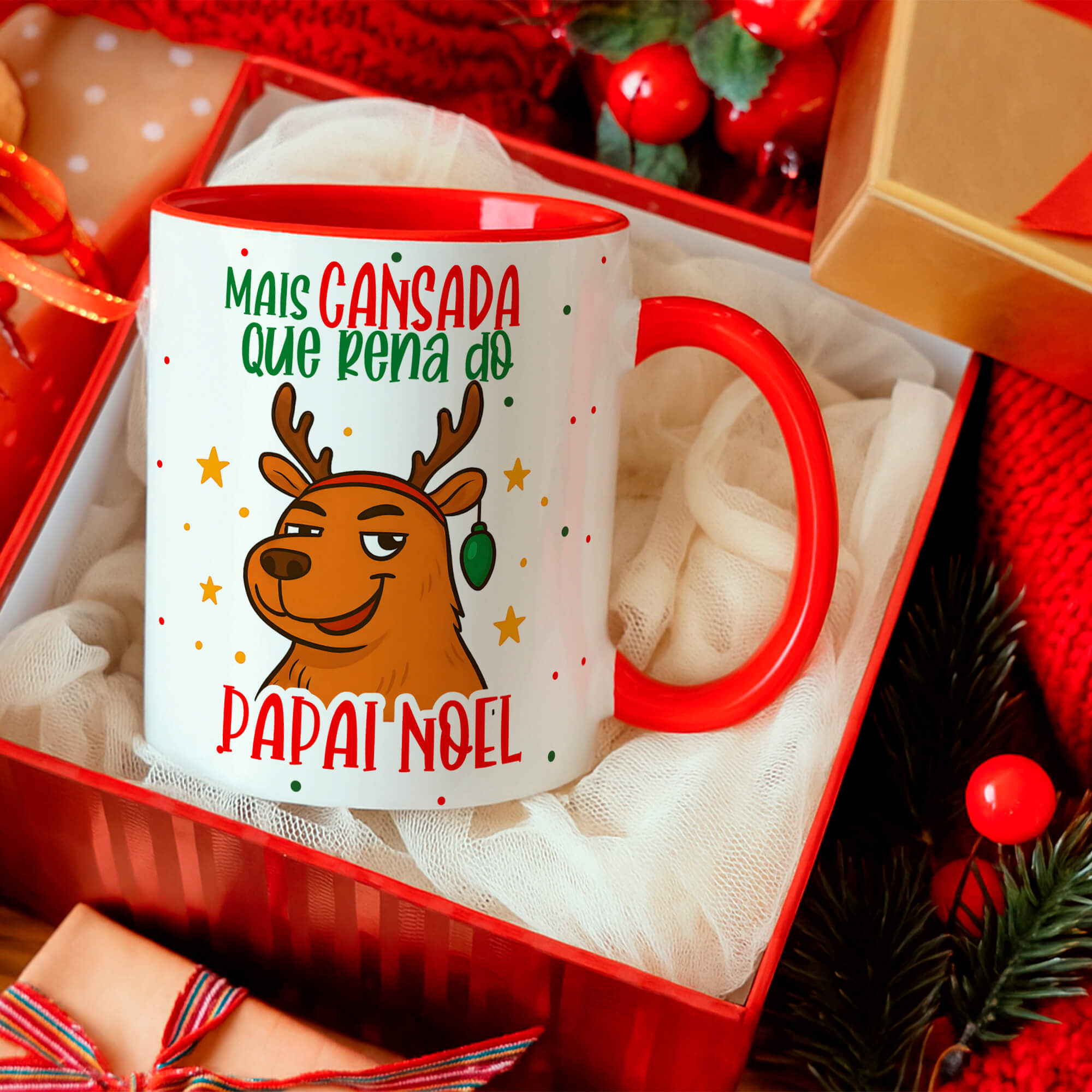 Capivara Natalina- Artes Caneca - Imagem 6