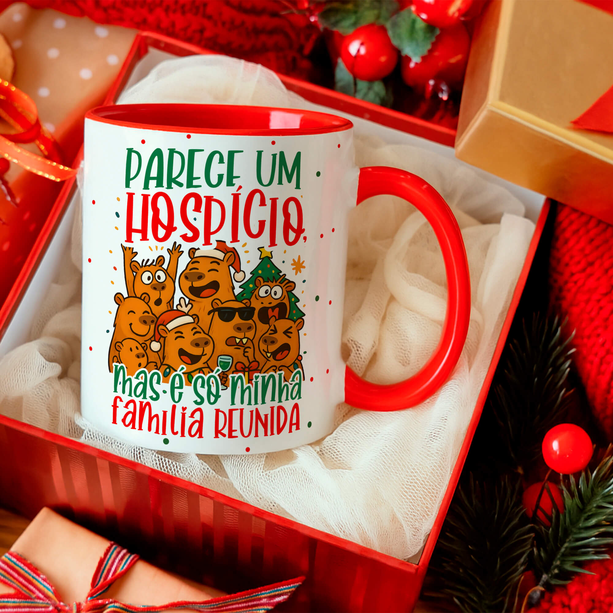 Capivara Natalina- Artes Caneca - Imagem 5