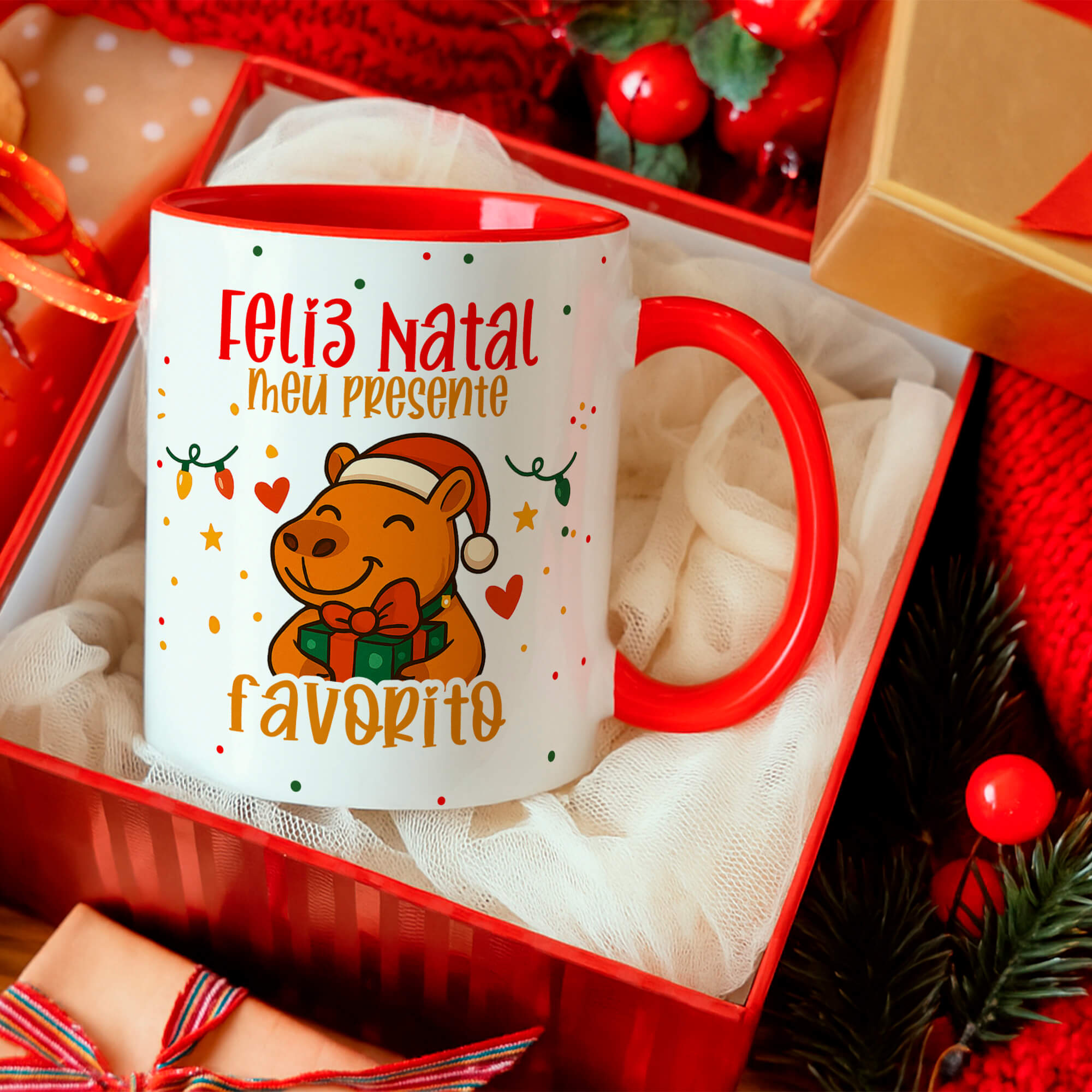 Capivara Natalina- Artes Caneca - Imagem 4