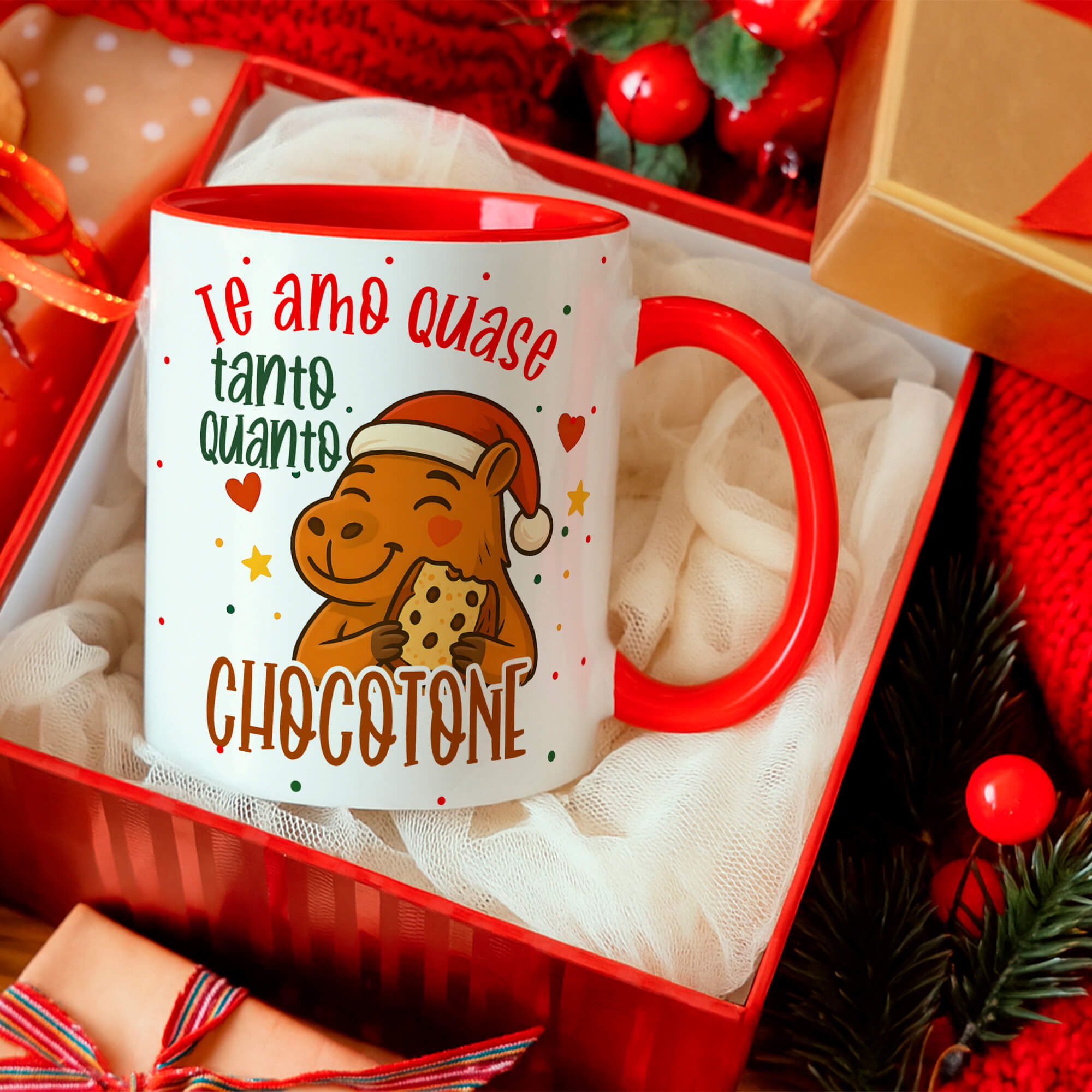 Capivara Natalina- Artes Caneca - Imagem 3