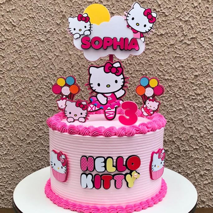 Topo de Bolo Hello Kitty 1