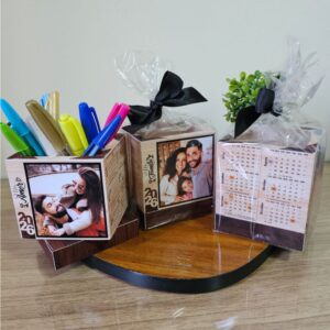 4 Porta fotos cubos com calendário -2026 (Iza)