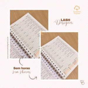 Agendamentos Lash Designer 2026 – 8 cores (Sara Estúdio)