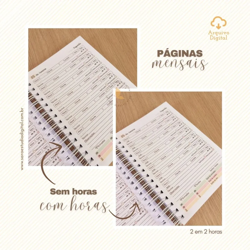 Agendamentos Procedimentos/Pacientes 2026 – 8 cores (Sara Estúdio) - Imagem 10